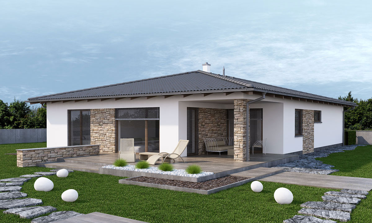 dobro Luxusný bungalov s dvojgarážou - vizualizácia 03