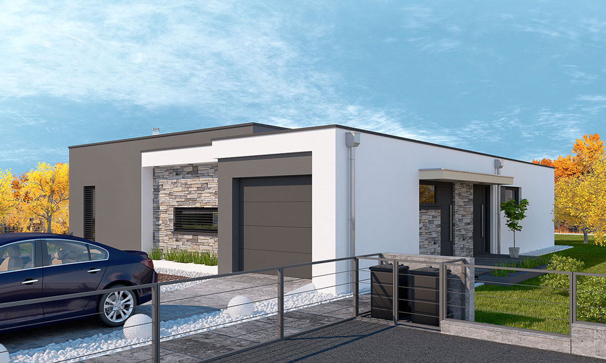 gitaa Projekt domu do tvaru L - vizualizácia 02